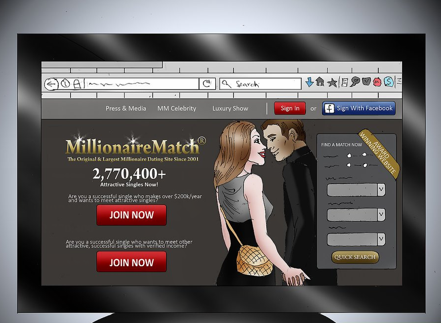 Millionaire. Top Millionaire dating sites. Using dating sites a Match. MILLIONAIREMATCH logo.